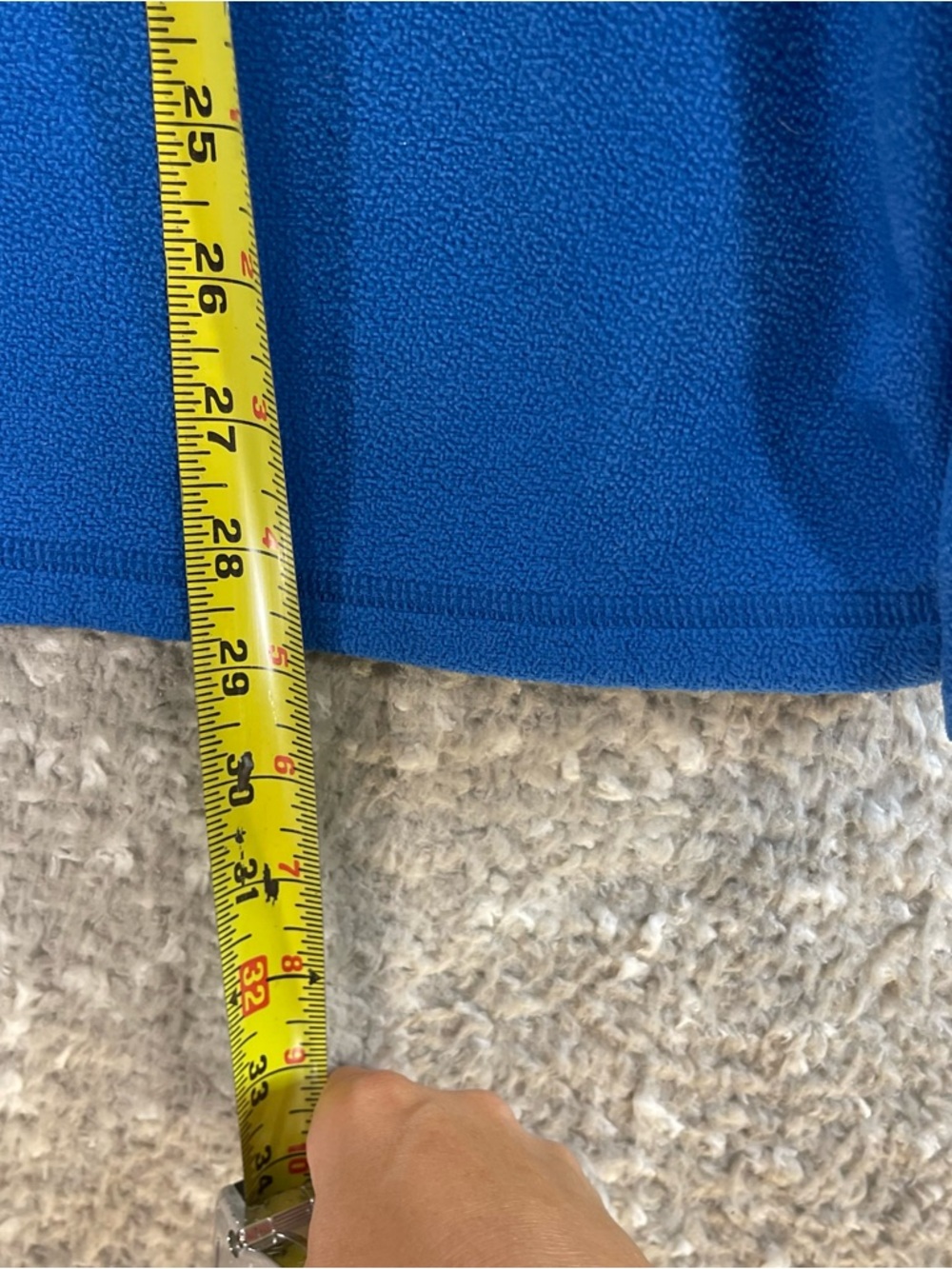 The North Face Sweater Mens Large Blue Fleece 1/4 Zip Mock Neck Pullover LOGO - Picture 4 of 9